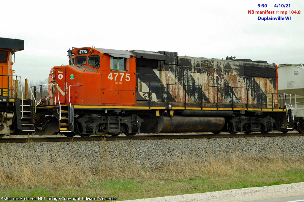 This Canadian GP38-2W zebra has an eyebrow bell